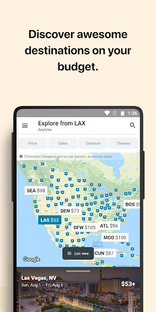 Screenshots KAYAK App - Ứng dụng tìm, đặt vé máy bay, phòng khách sạn, thuê xe