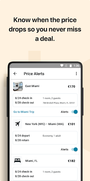 Screenshots KAYAK App - Ứng dụng tìm, đặt vé máy bay, phòng khách sạn, thuê xe
