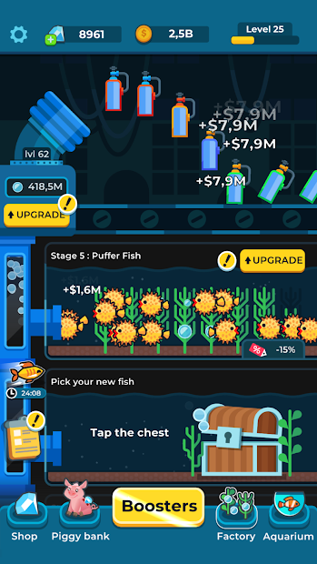 Screenshots Tải Idle Fish Aquarium - Game nuôi cá ảo giải trí