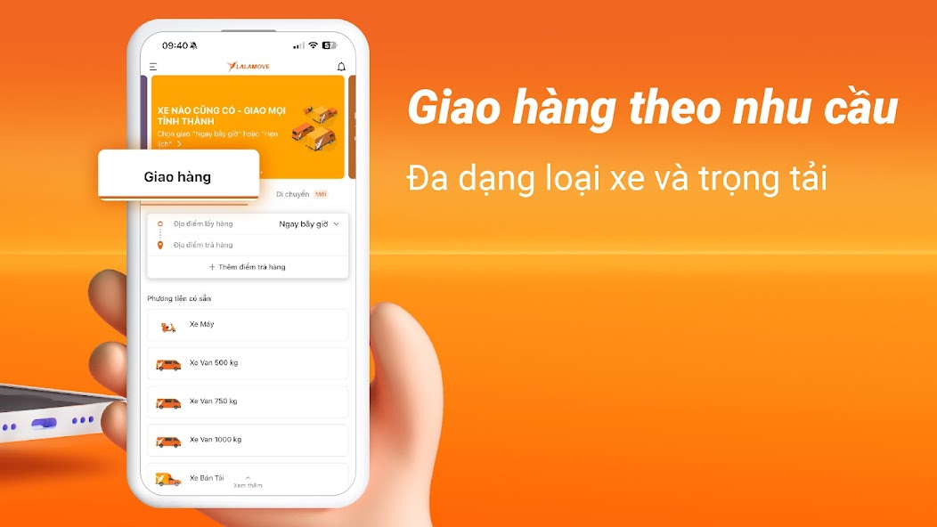 Screenshots Lalamove - Ứng dụng giao hàng siêu tốc nội thành tại TPHCM & Hà Nội