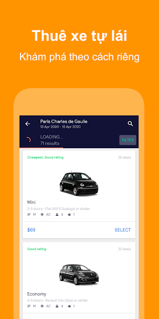 Screenshots Skyscanner - Ứng dụng đặt vé máy bay, phòng khách sạn giá rẻ