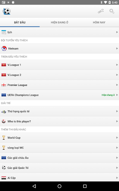 Screenshots Tỉ Số Bóng Đá Trực Tiếp - Ứng dụng cập nhật kết quả bóng đá 24/7