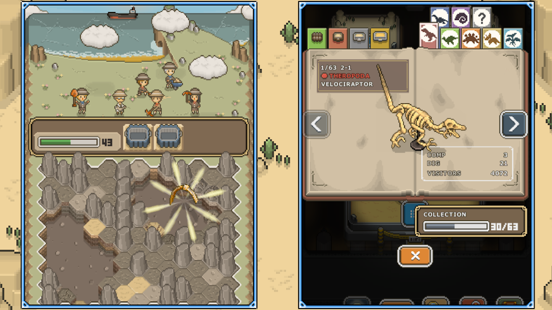 Screenshots Tải TAP! DIG! MY MUSEUM! - Bảo tàng di tích khủng long | Game mô phỏng