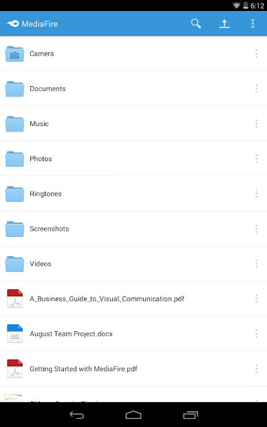 Screenshots MediaFire: Ứng dụng lưu trữ dữ liệu, miễn phí 12 GB dung lượng