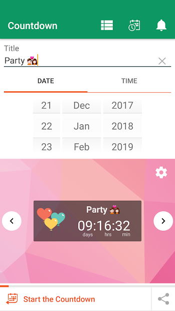 Screenshots Đếm ngược ngày: Ứng dụng đếm ngược đến Tết, Noel, sự kiện quan trọng