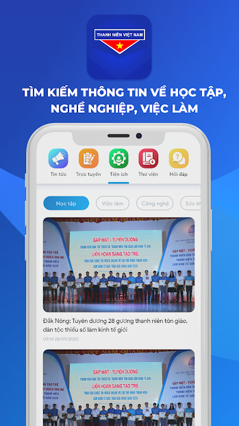 Screenshots App Thanh niên Việt Nam - Ứng dụng của thanh niên Việt Nam