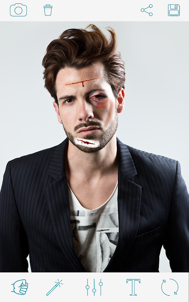 Screenshots Fight Photo Editor: App chỉnh ảnh bầm mắt, vết thương giả