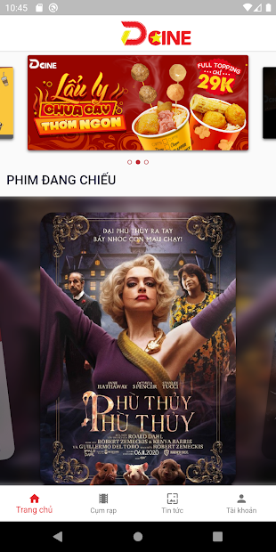 Screenshots Dcine Cinemas - Ứng dụng đặt vé xem phim của Dcine