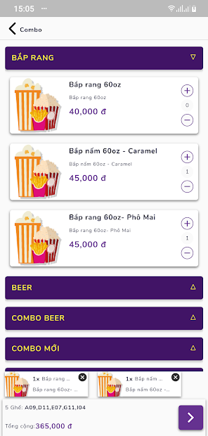 Screenshots Tải Cinestar: Ứng dụng đặt mua vé xem phim nhận nhiều ưu đãi