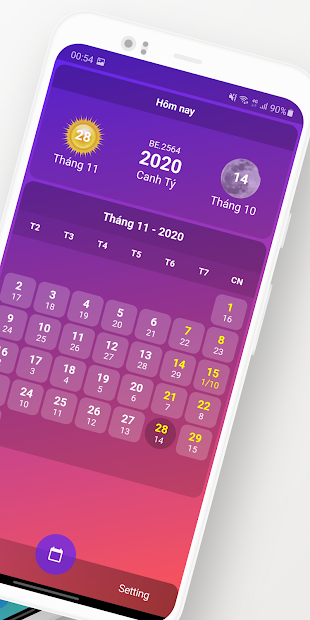 Screenshots vLunar - Ứng dụng xem lịch âm trên điện thoại Android, iOS