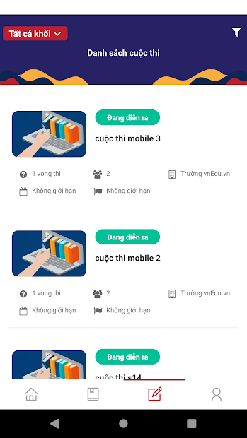 Screenshots vnEdu LMS: Ứng dụng học online, thi trực tuyến cho học sinh