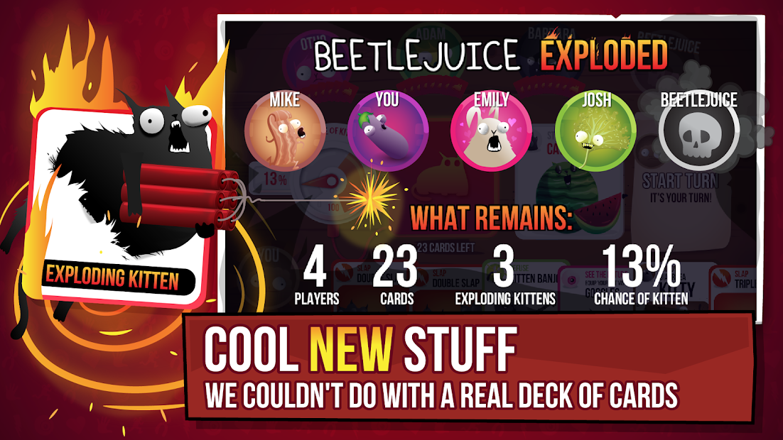 Ảnh chụp màn hình Exploding Kittens - Mèo Nổ | Game đánh bài trên điện thoại