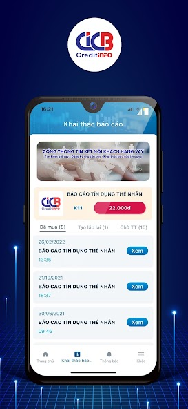 Screenshots CIC Credit Connect - Kiểm tra nợ xấu, xem điểm tín dụng, đăng ký vay