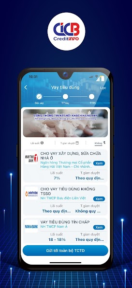 Screenshots CIC Credit Connect - Kiểm tra nợ xấu, xem điểm tín dụng, đăng ký vay