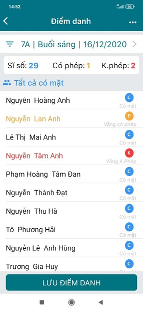Screenshots SMAS: Ứng dụng quản lý lớp học, xem điểm số học sinh