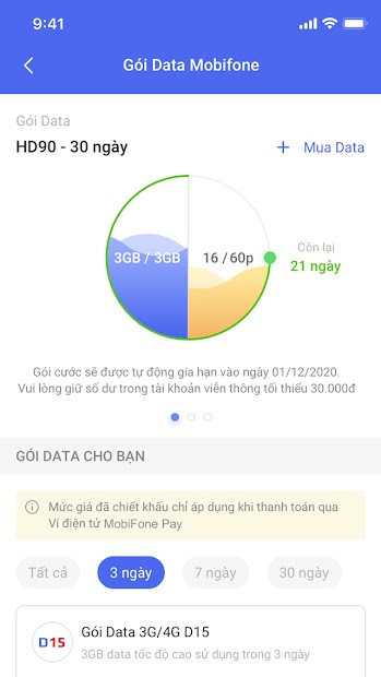Screenshots MobiFone Pay - Ví điện tử thanh toán dễ dàng mọi lúc mọi nơi