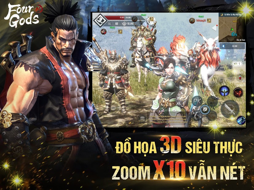 Screenshots Four Gods M - Tứ Hoàng Mobile | Siêu phẩm game ARPG Hàn Quốc