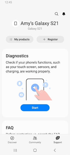 Screenshots Samsung Members - Chăm sóc, hỗ trợ người dùng Samsung