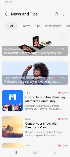 Screenshots Samsung Members - Chăm sóc, hỗ trợ người dùng Samsung