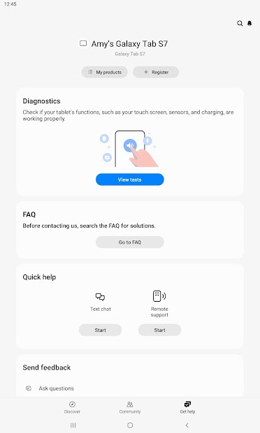 Screenshots Samsung Members - Chăm sóc, hỗ trợ người dùng Samsung