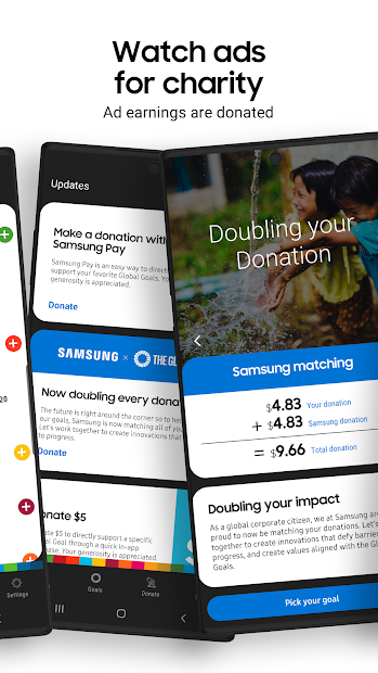 Screenshots Samsung Global Goals - App đóng góp phát triển bền vững của Samsung và Liên Hợp Quốc