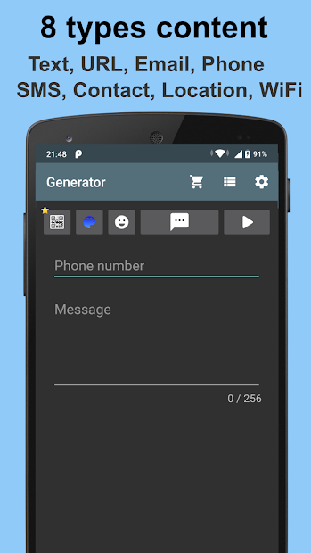 Screenshots QR Code Generator - Công cụ tạo mã QR trên điện thoại