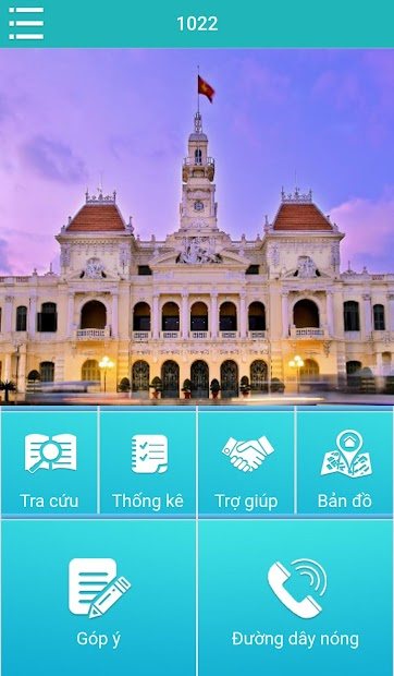 Screenshots Tổng đài 1022: Cổng tiếp nhận và giải đáp thông tin sự cố hạ tầng thành phố Hồ Chí Minh