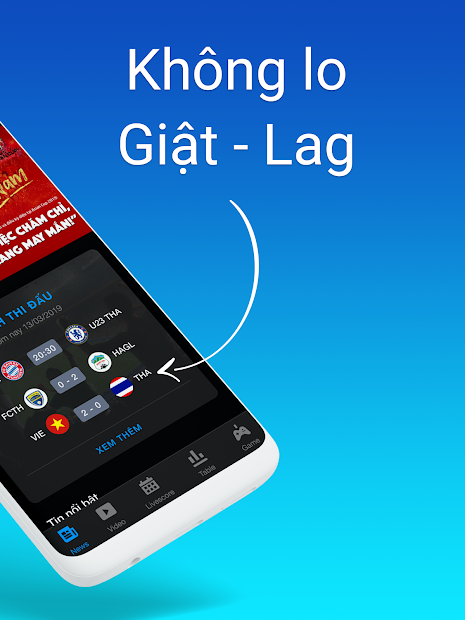 Screenshots Next Sports: Ứng dụng xem trực tiếp bóng đá, xem tin tức thể thao