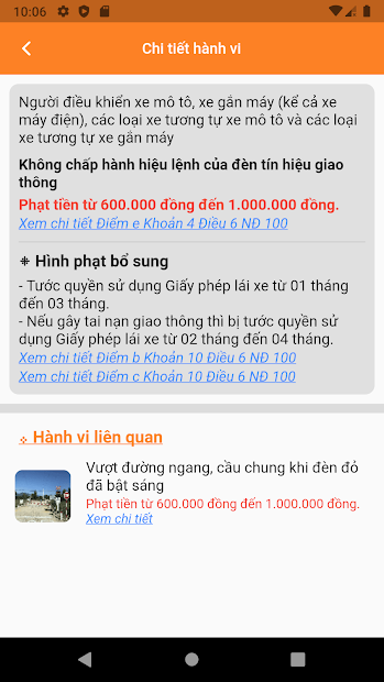 Screenshots iThong: Tra cứu mức phạt vi phạm giao thông 2021