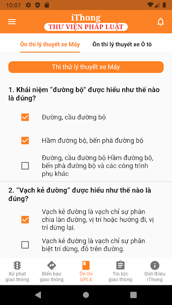 Screenshots iThong: Tra cứu mức phạt vi phạm giao thông 2021