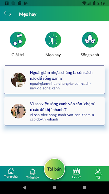 Screenshots VECA: Ứng dụng bán ve chai công nghệ, phân loại phế liệu