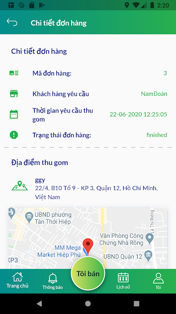 Screenshots VECA: Ứng dụng bán ve chai công nghệ, phân loại phế liệu