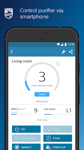 Screenshots Clean Home+: Ứng dụng giám sát chất lượng không khí của Philips