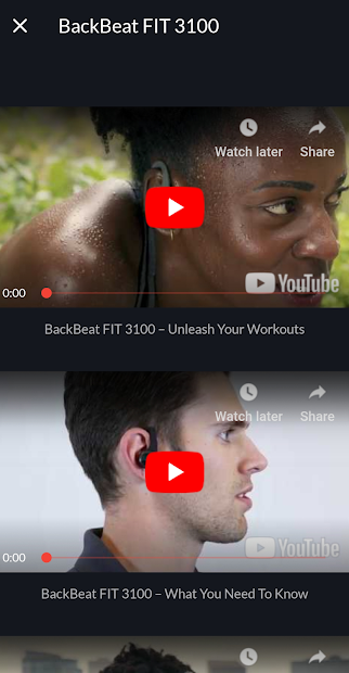 Screenshots BackBeat: Ứng dụng điều khiển tai nghe Plantronics
