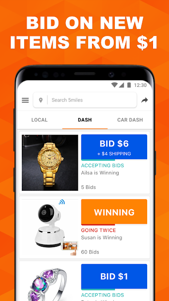 Ảnh chụp màn hình 5miles - App mua bán đồ cũ gần bạn