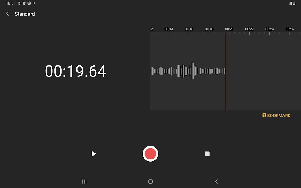 Screenshots Samsung Voice Recorder: Ứng dụng ghi chú bằng giọng nói