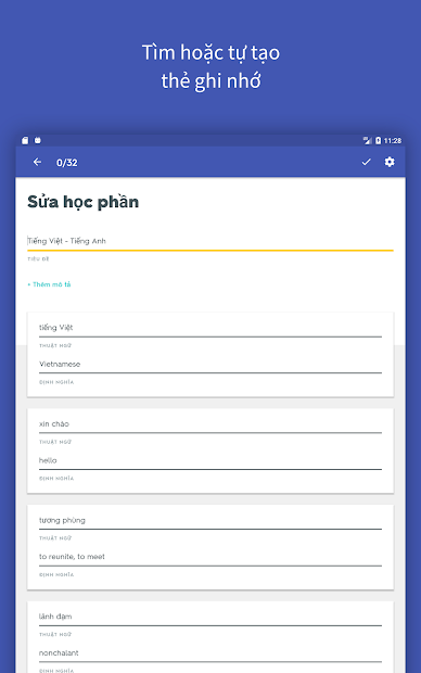 Screenshots Quizlet: Học tiếng và từ vựng bằng thẻ ghi nhớ