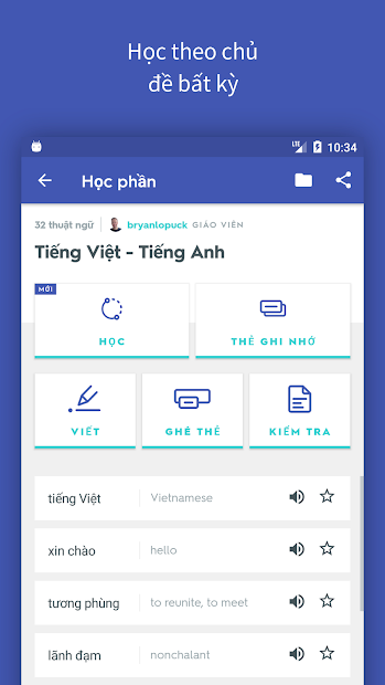 Screenshots Quizlet: Học tiếng và từ vựng bằng thẻ ghi nhớ