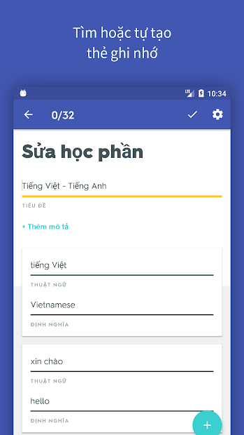 Screenshots Quizlet: Học tiếng và từ vựng bằng thẻ ghi nhớ