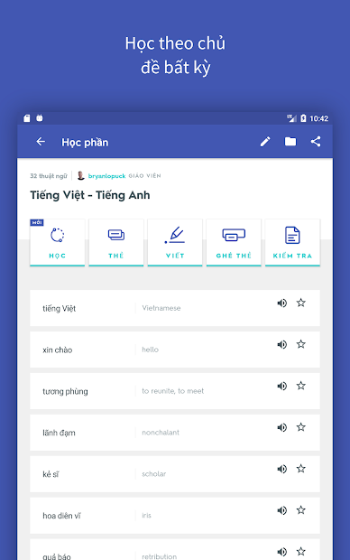 Screenshots Quizlet: Học tiếng và từ vựng bằng thẻ ghi nhớ