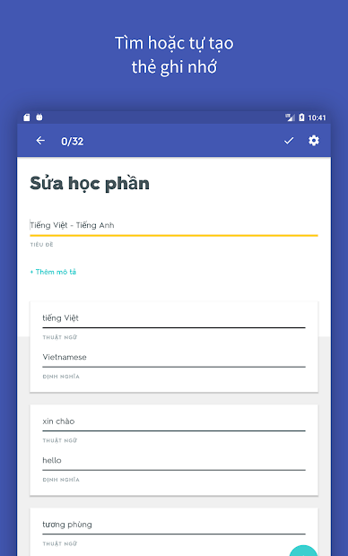 Screenshots Quizlet: Học tiếng và từ vựng bằng thẻ ghi nhớ
