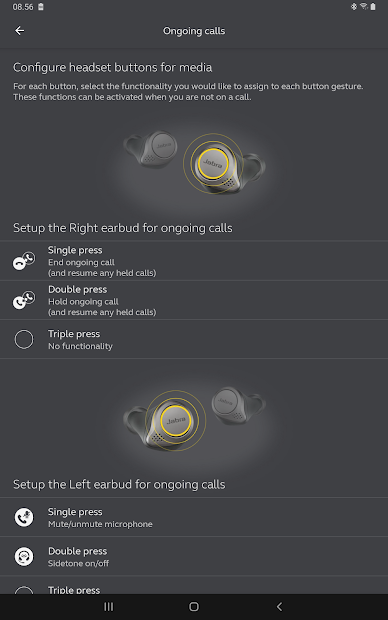Screenshots Jabra Sound+: Ứng dụng tùy chỉnh tai nghe Jabra theo ý thích