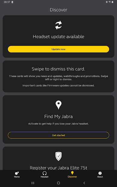 Screenshots Jabra Sound+: Ứng dụng tùy chỉnh tai nghe Jabra theo ý thích