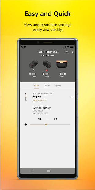 Screenshots Sony | Headphones Connect: Ứng dụng điều khiển tai nghe Sony