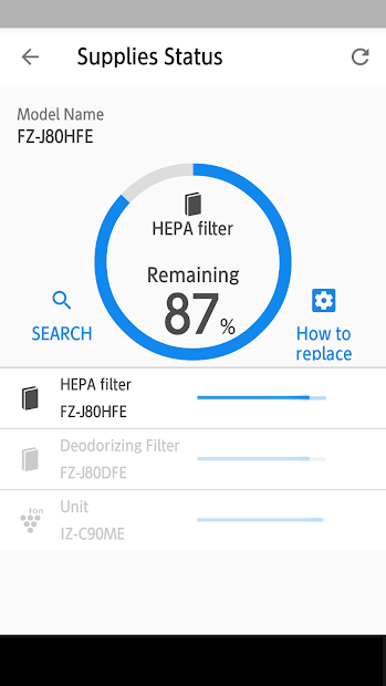 Screenshots Sharp Air App: Ứng dụng điều khiển máy lọc/điều hòa không khí thông minh