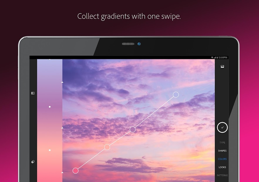 Screenshots Adobe Capture - Công cụ tạo màu sắc, họa tiết của Adobe