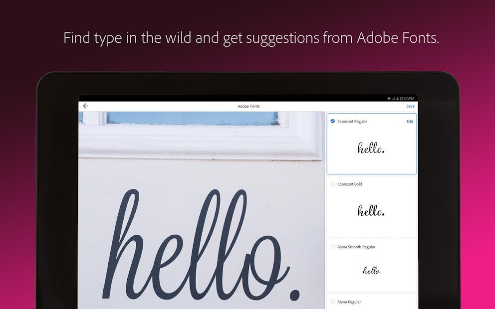 Screenshots Adobe Capture - Công cụ tạo màu sắc, họa tiết của Adobe