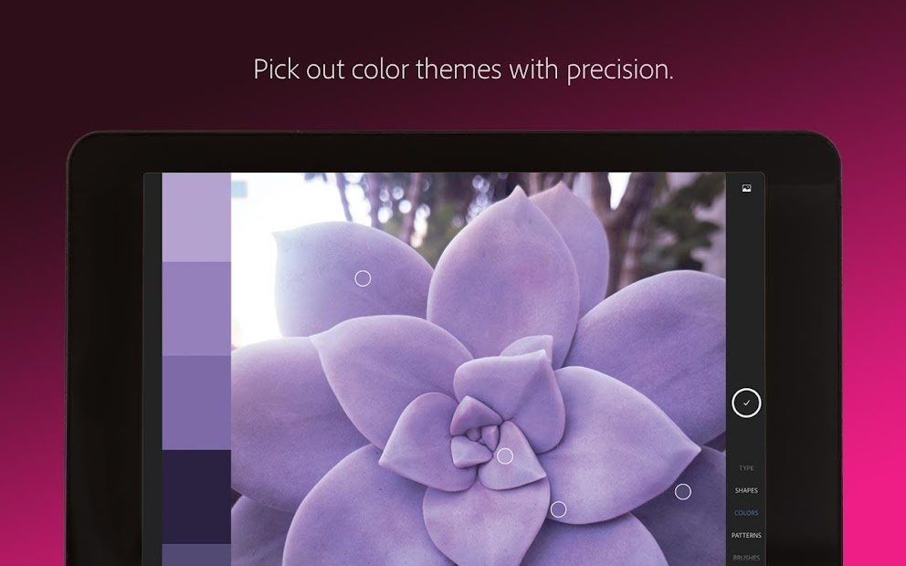 Screenshots Adobe Capture - Công cụ tạo màu sắc, họa tiết của Adobe
