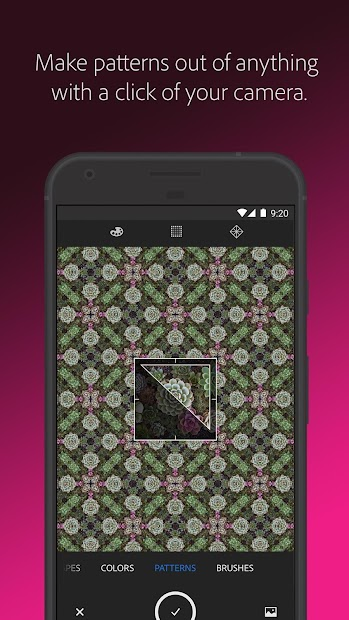 Screenshots Adobe Capture - Công cụ tạo màu sắc, họa tiết của Adobe