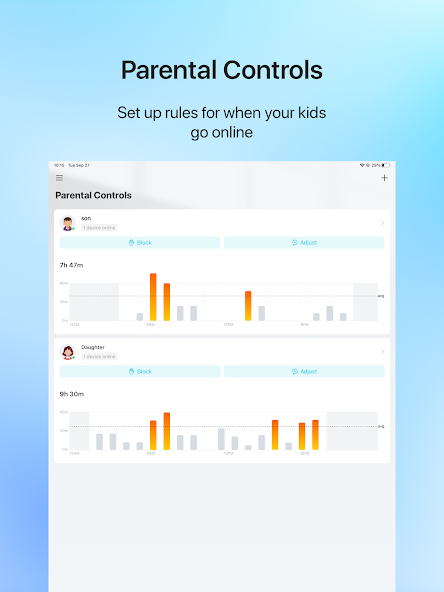 Screenshots Tether: Ứng dụng quản lý Router trên thiết bị di động